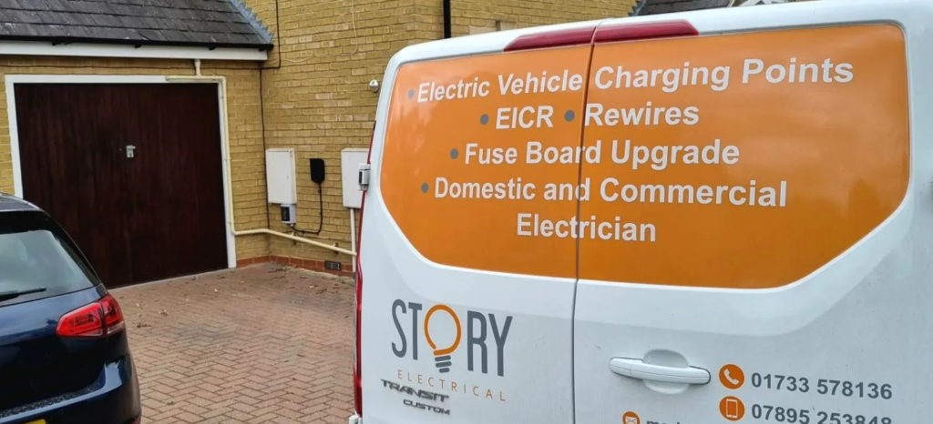 Story electrical ev charger in peterborough