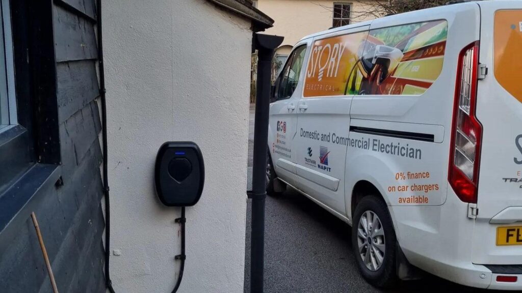 home ev car charger install in peterborough by Story electrical