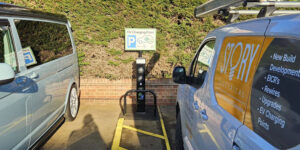 EV charging for businesses at a workplace site in Peterborough
